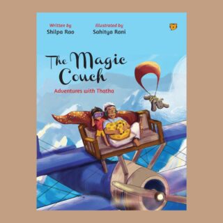 #SummerWithTalkingCub #NewBookAlert
EXCITED to announce @shilpagrao'sTHE MAGIC COUCH: ADVENTURES WITH THATHA.
Thatha may look old, but once the magic couch starts flying, he is the best partner to have. Join a little boy and his grandfather on their wild escapade that takes them from the icy mountains of Ladakh to the sugarcane fields of Mandya, from a mission to explore Mars to diving deep into the waters of the Bay of Bengal. 

Comes with beautiful illustrations by @sahityarani. Soon at your nearest bookstore! @the_magic_couch
@eurekachildrensbooks @storytellerkol @travelling_bookshop @lightroombookstore @koolskool_bookstore @kahanitree @pagdandi @oxfordbookstores @bp_just_books @walkingbookfairs @storytellerkol @rachnabooks @capitalbookdepot @natrajgreenbookshop @bahrisons_booksellers @_thebookshopjb @faqirchandbookstore @fullcircleandcafeturtle @midlandbooksofficial @ombookshop @crosswordbookstores @granthbookstore @kitabkhanabooks @sapna_book_house @gangaramsbookbureau @blossombookhouse @starmarkstore @higginbothamsbookstore @giggles_bookshop @modern_book_centre @sushome @harpercollinsin